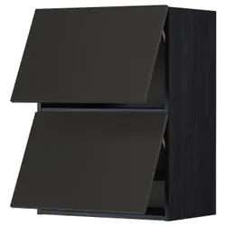 IKEA METOD(794.989.16) шафа 2-х дверний рівень, чорний/матовий антрацит Nickebo