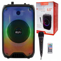 Bluetooth-динамік Бездротова мобільна FM-колонка + караоке-мікрофон з дистанційним керуванням