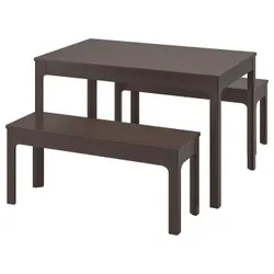 IKEA EKEDALEN / EKEDALEN(494.827.71) стол и 2 лавки, темно-коричневый / темно-коричневый
