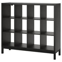 IKEA KALLAX(394.426.91) полиця з опорною рамою, чорно-коричневий/чорний