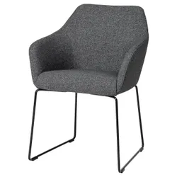 IKEA TOSSBERG(105.826.44) крісло, Чорний метал/Gunnared темно -сірий