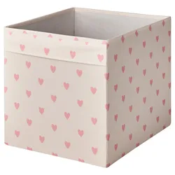 IKEA REGNBROMS(705.553.55) коробка, сердце/розовый узор