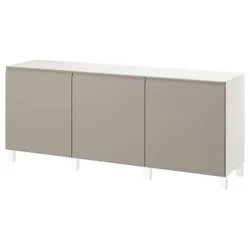 IKEA BESTÅ(895.693.38) Комбинация с дверями, Biały/Hammarsmed/Stubbarp Beige