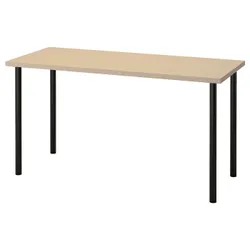 IKEA MÅLSKYTT / ADILS(694.177.51) стол письменный, береза / черный