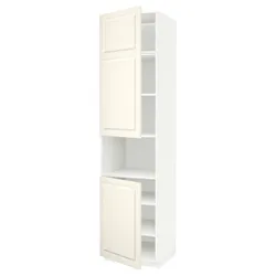 IKEA METOD(694.566.48) шестой высокий микро 2д/половина, белый/кремовый Бодбин
