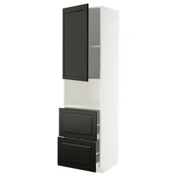 IKEA METOD / MAXIMERA(795.791.06) в дверях для микроавторов/2 толчка, Biały/Bodbyn Black