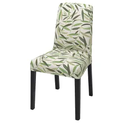 IKEA BERGMUND(893.880.93) стул, черный / фогельфорс разноцветный