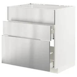 IKEA METOD / MAXIMERA(493.298.78) одна штука від злотих + 3 шт./2 шт, білий / Vårsta нержавіюча сталь
