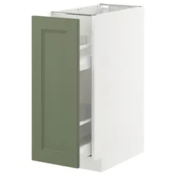 IKEA METOD / MAXIMERA(795.178.68) Св./Выдвижное шкаф внутреннее оборудование, Biały/Axstad Greya -green