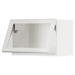 IKEA METOD(194.905.79) кнопка відкриття скла дверцят положення шафки, біле/Hesta біле прозоре скло