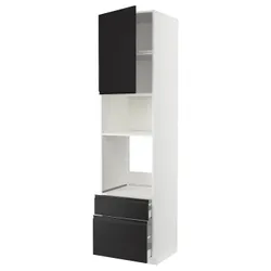 IKEA METOD / MAXIMERA(794.934.81) в шухляді/мікрофон з дверцятами/2 шухляди, білий/Upplöv матовий антрацит