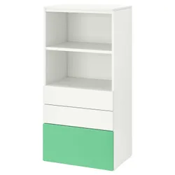 IKEA SMÅSTAD / PLATSA(594.208.29) стойка, белый зеленый / с 3 ящиками