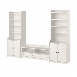 IKEA HAUGA(193.879.02) Поєднання телевізор/книжкова шафа, білий