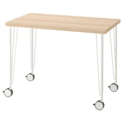 IKEA LINNMON / KRILLE(594.163.61) стол письменный, под беленый дуб / белый