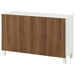 IKEA BESTÅ(896.121.91) Комбинация с дверями, Biały/Lappviken/Stubbarp Walnut