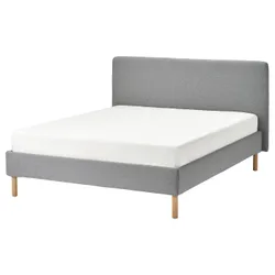 IKEA TÄRNKULLEN(395.643.81) Обитая кровать рама, Tibbleby Beige/Grey/Lindbåden