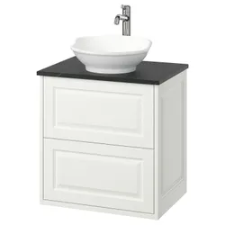 IKEA TÄNNFORSEN / VÄSTERSJÖN(195.682.76) Шафи для вимивання ящиками/миттям/акумулятором, білий/чорний імітаційний мармур