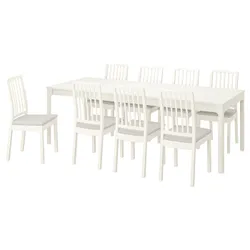IKEA EKEDALEN / EKEDALEN(294.828.52) стол и 8 стульев, белый белый / Оррста светло-серый