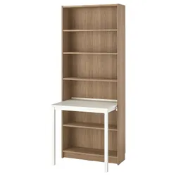 IKEA BILLY(495.639.32) книжкова шафа зі столом, імітація дуб/білий