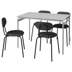 IKEA GRÅSALA / ÖSTANÖ(594.972.82) стол и 4 стула, серый/Реммарн темно-серый