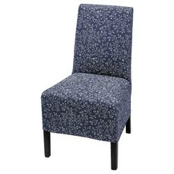 IKEA BERGMUND(293.842.53) стул средней длины с чехлом, черный / Ryrane темно-синий