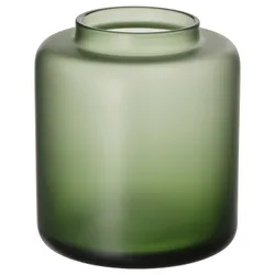 IKEA KONSTFULL (905.119.59) ваза, матовое стекло / зеленый