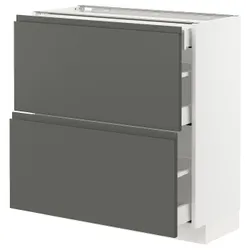 IKEA METOD / MAXIMERA(693.103.40) 2-дверный / 3-местный, белый/Воксторп темно-серый