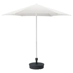 IKEA HÖGÖN(392.858.13) зонт с основанием, белый / темно-серый Grytö