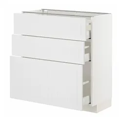 IKEA METOD / MAXIMERA (194.095.17) стоячий шкаф с 3 ящиками, белый / Стенсунд белый