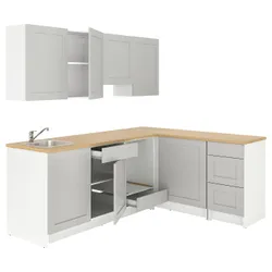 IKEA KNOXHULT(494.045.56) кутова кухня, сірий