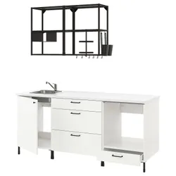 IKEA ENHET (493.373.12) кухня, антрацит / білий