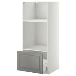 IKEA METOD / MAXIMERA(499.256.79) перші високі/мікро ящики, білий/Bodbyn сірий