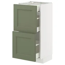IKEA METOD / MAXIMERA(895.180.04) STJ 2FR/3SZU Шкаф, Biały/Axstad Greya -green