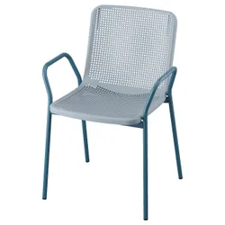 IKEA TORPARÖ(305.185.29) крісло з вхідними/вихідними підлокітниками, світло-сірий блакитний