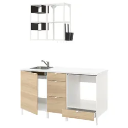 IKEA ENHET (493.374.25) кухня, белый / имитация дуб