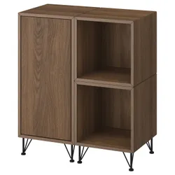 IKEA EKET(295.688.41) Сочетание шкафов с ногами, ореховая/черный металл