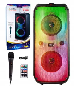 Бездротова Bluetooth-колонка, мобільна FM-колонка + мікрофон для караоке з дистанційним керуванням
