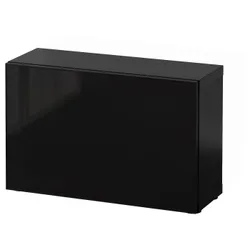 IKEA BESTÅ(590.468.88) сайт, чорно-коричневий / Glassvik black / скло тоноване