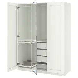 IKEA PAX / KAMMARTORP/GULLABERG(795.725.53) Комбинация гардероба, Белое зеркало/серого белого