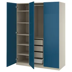 IKEA PAX / FYRUDDEN(595.816.43) Комбинация гардероба, Серый -разг/синий