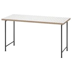 IKEA LAGKAPTEN / SPÄND(695.638.32) рабочий стол, Белый антрацит/черный