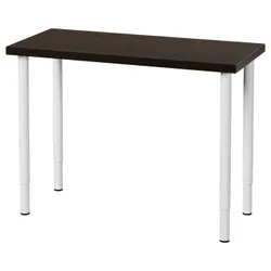 IKEA LINNMON / OLOV(995.902.21) рабочий стол, Czarnobrąz/белый
