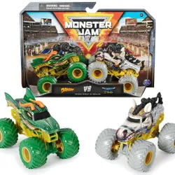 MONSTER JAM 2 MONSTER TRUCK ТРАНСПОРТ 1:64 ДРАКОН ПРОТИВ БУМАЖНОГО КОНЯ