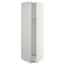 IKEA METOD(692.744.60) на холоді або замерзнути з дверима, білий/Lerhyttan світло-сірий