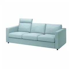IKEA VIMLE (493.990.55) 3-местный диван, с изголовьем / Saxemara светло-голубой