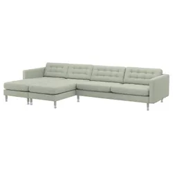 IKEA LANDSKRONA (392.699.88) 5-місний диван, з шезлонгами / Gunnared салатовий / метал