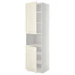 IKEA METOD(794.645.20) шестой высокий микро 2д/половина, белый/кремовый Бодбин