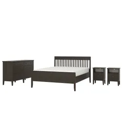 IKEA IDANÄS(194.995.89) Комплект меблів для спальні 4 шт, темно-коричневий