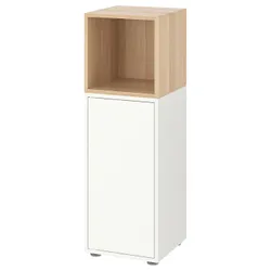 IKEA EKET(392.901.26) комбинация шкафов с ножками, белый / под беленый дуб