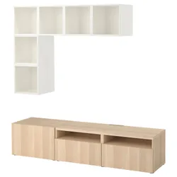 IKEA BESTÅ / EKET(792.044.24) комбінування тумби під телевізор, ефект білого/білого мореного дуба